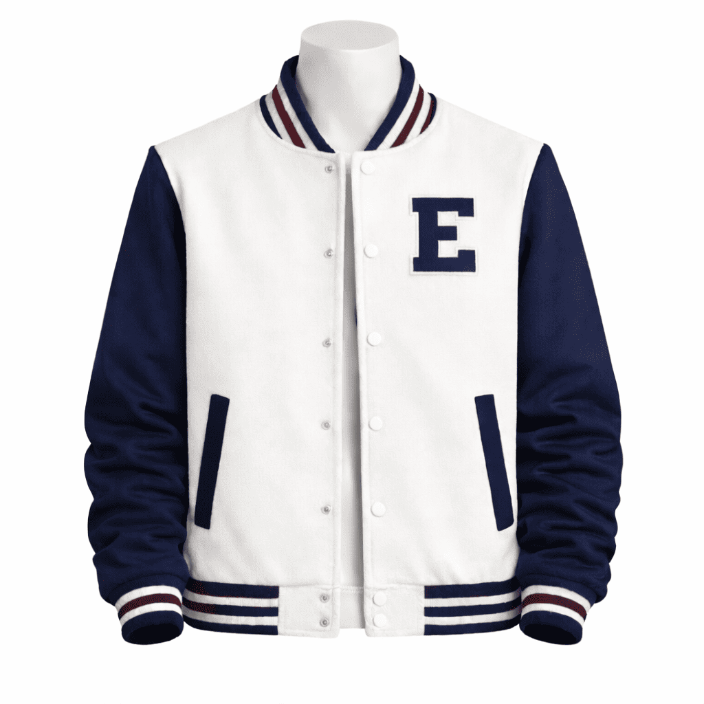 Moletom Branco Azul Listra